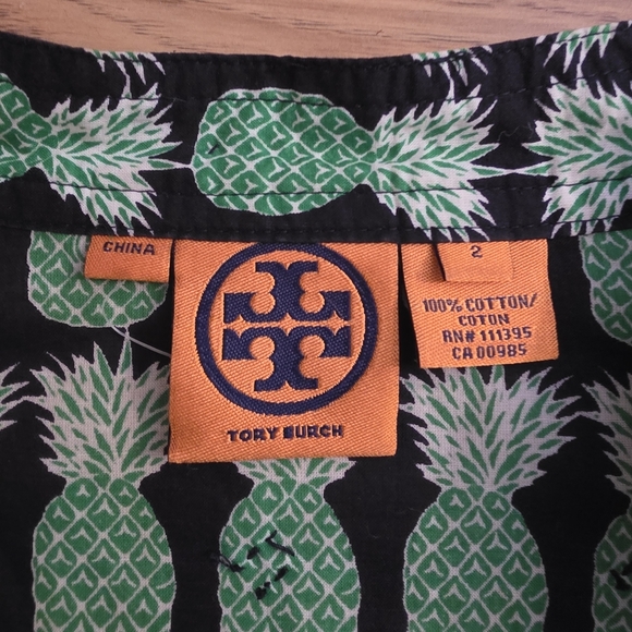 Tory Burch Pineapple Tunic Top- 2 - Picture 2 of 13